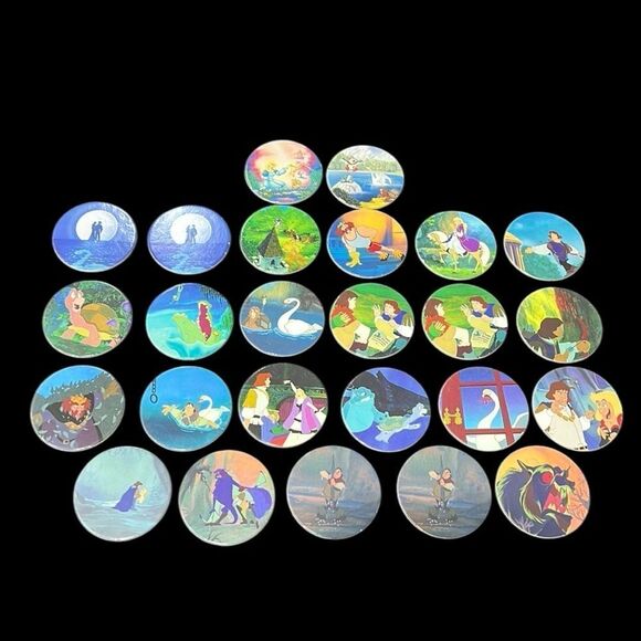 POGS The Swan Princess Set of 25 Nest Productions 1994 Vintage 90s Incomplete - Picture 1 of 10
